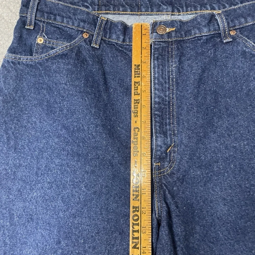 Vintage 90s Levi's 550 Jeans Mens 42x32 Relaxed Tapered Blue Denim Orange Tab
